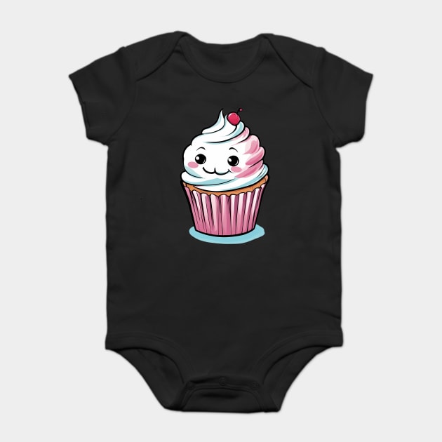Cute Kawaii Cake Baby Bodysuit by animegirlnft